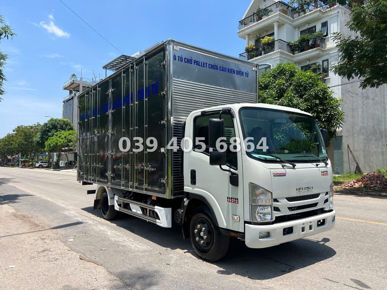 Xe tải Isuzu NPR 400 thùng kín pallet inox 3.5 tấn - Isuzu Thăng Long