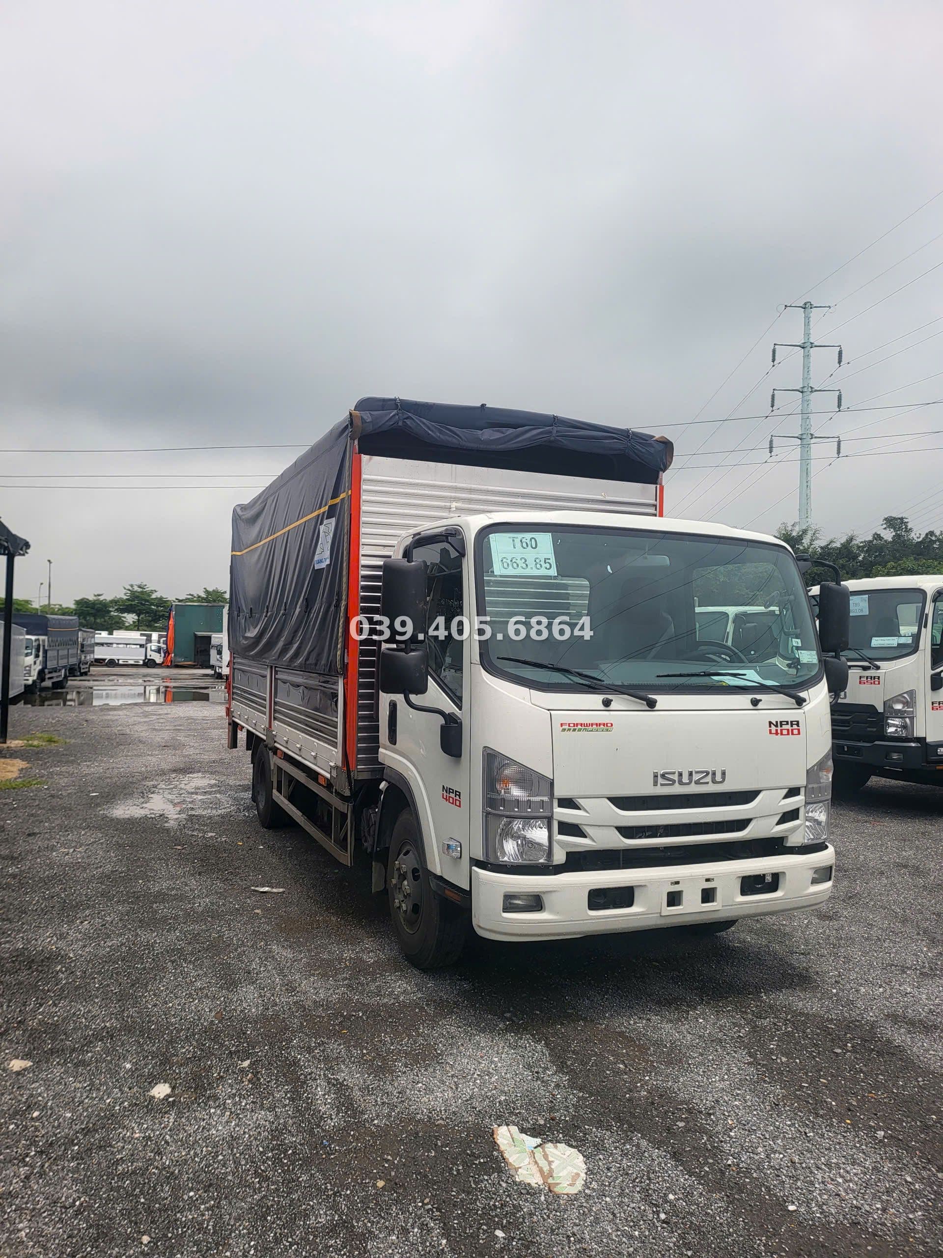 Xe tải Isuzu NPR 400 thùng mui bạt bửng nâng 3.5 tấn - Isuzu Thăng Long